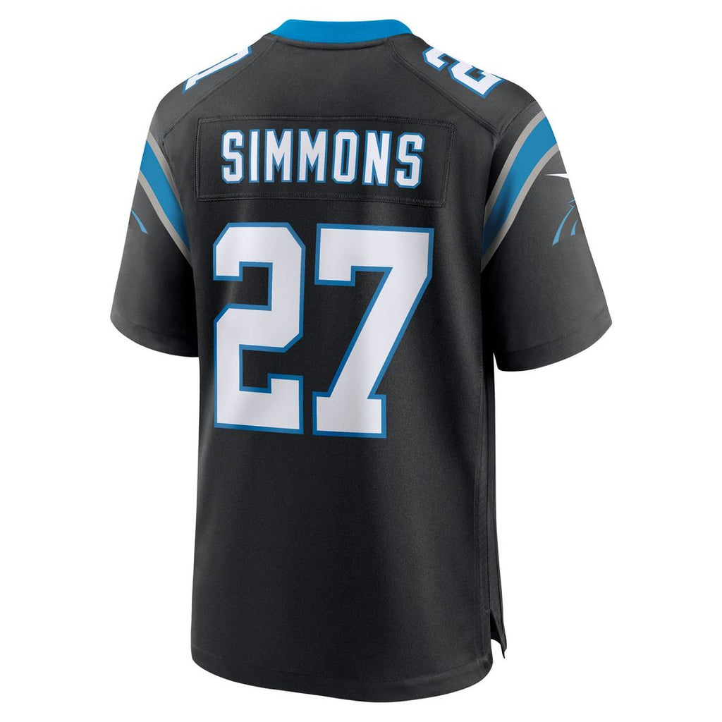 Carolina Panthers Isaiah Simmons Nike Black Team Game Jersey