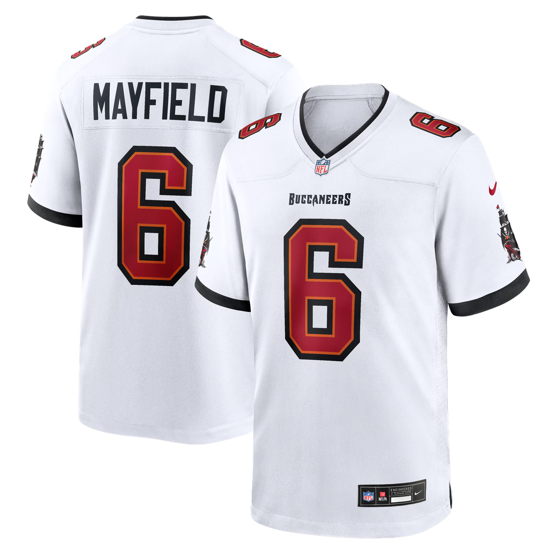 Tampa Bay Buccaneers Baker Mayfield Nike Pewter Alternate Game Player Jersey