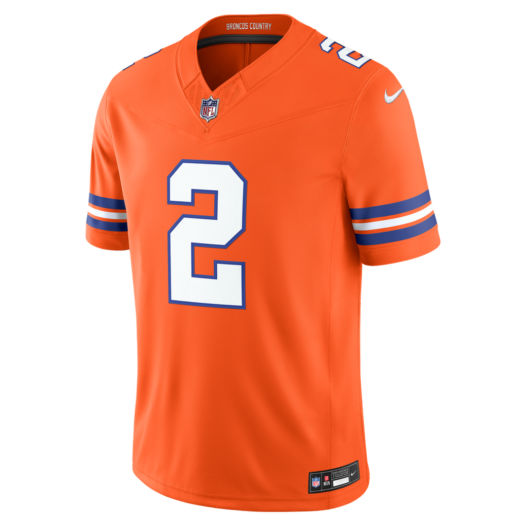 Denver Broncos Pat Surtain II Nike Orange Alternate Mile High Collection 1977 Throwback Vapor F.U.S.E. Stitched Limited Jersey
