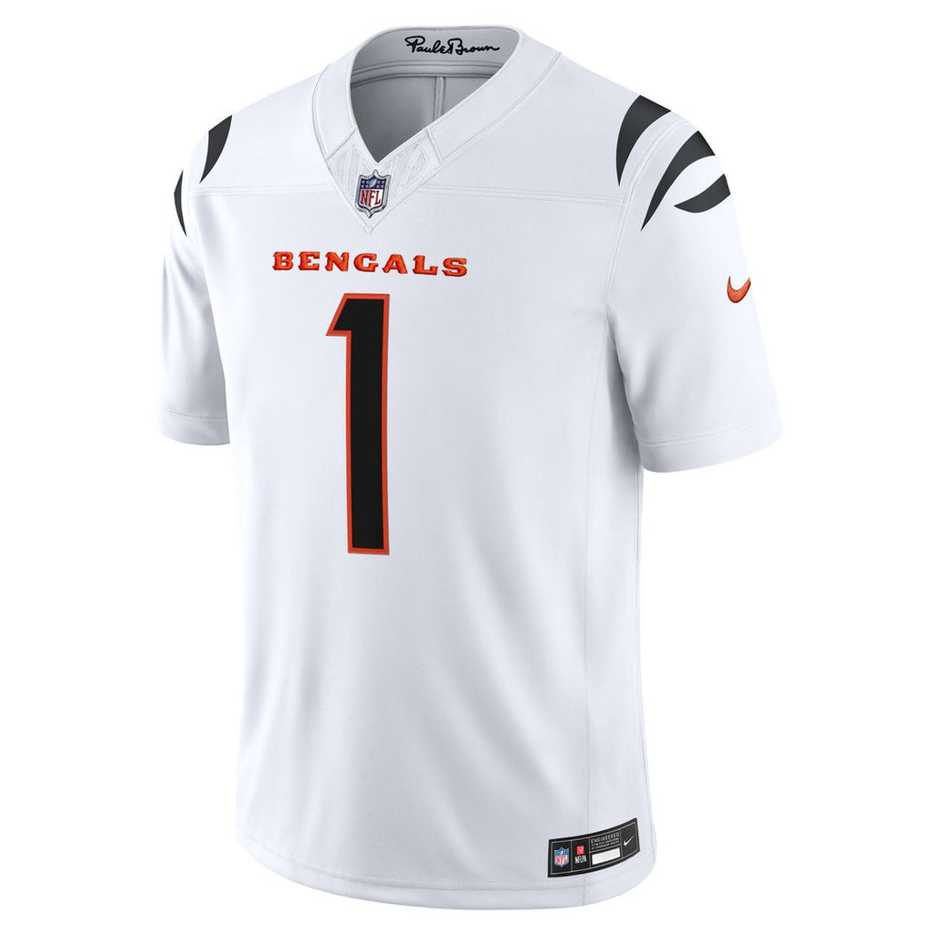 Cincinnati Bengals Ja'Marr Chase Nike White Vapor F.U.S.E. Stitched Limited Jersey